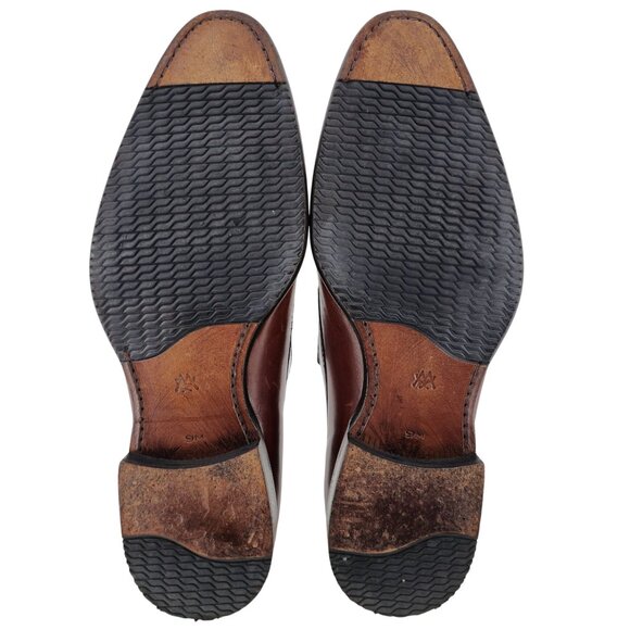 Mezlan Spain Men size 9 Burnished Brown Calf Leather Dress Shoes Slip-on Loafers - Picture 4 of 13